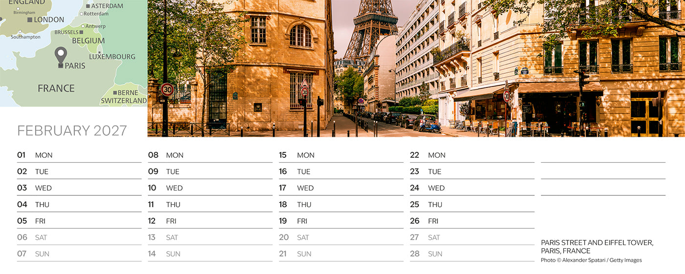 The Grand Tour Desk Calendar