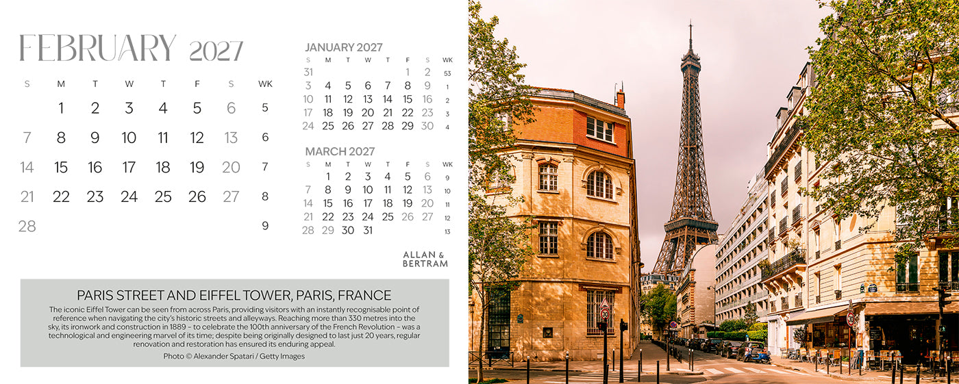 The Grand Tour Desk Calendar