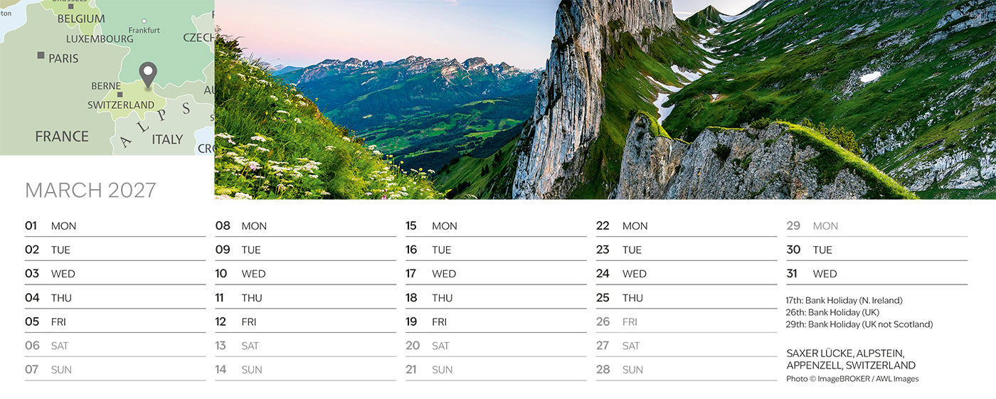 The Grand Tour Desk Calendar