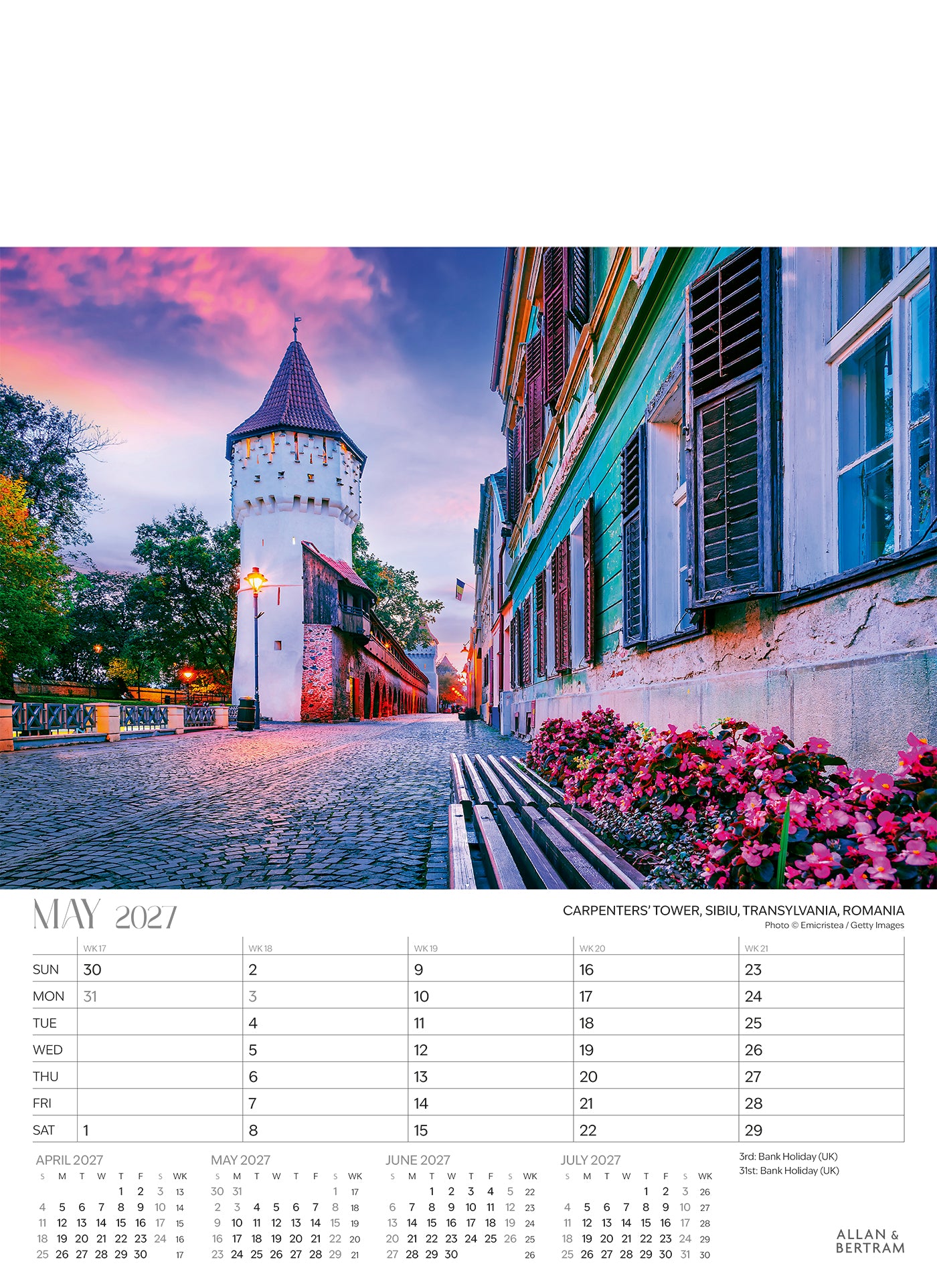 The Grand Tour Junior Wall Calendar