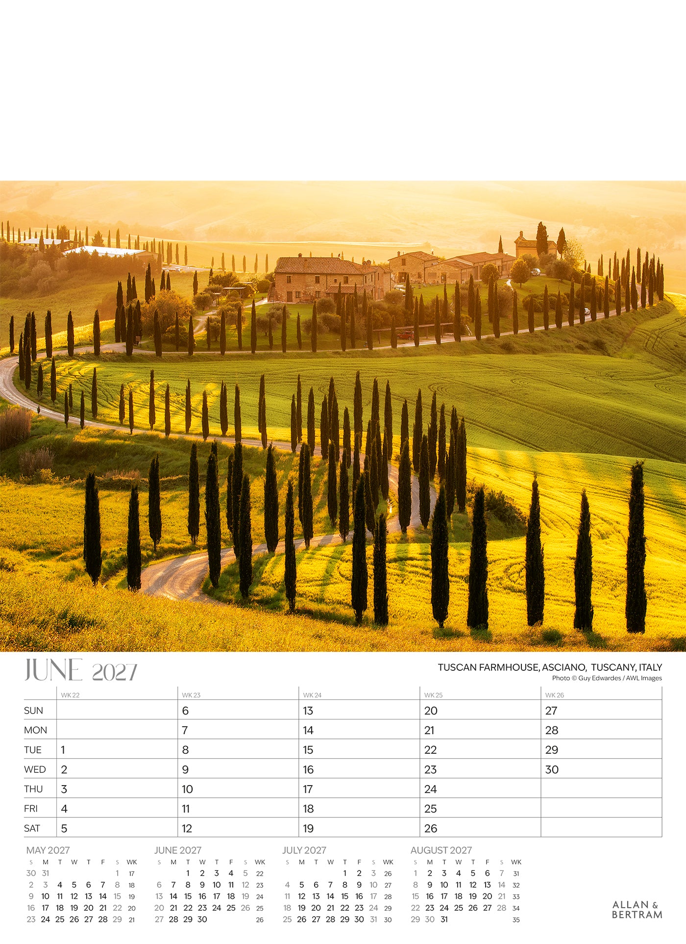 The Grand Tour Junior Wall Calendar