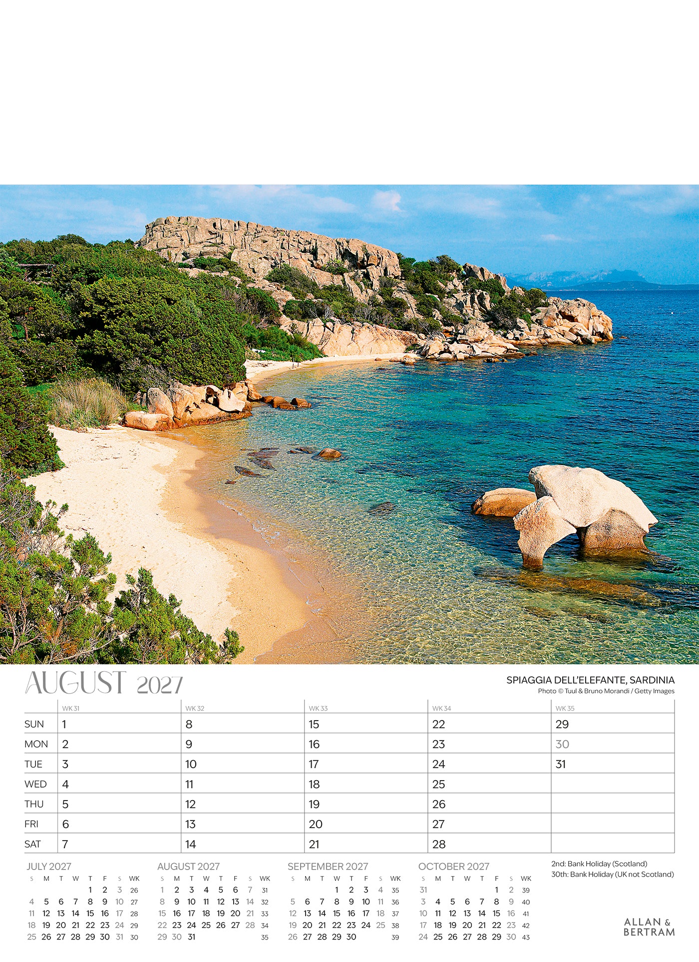 The Grand Tour Junior Wall Calendar