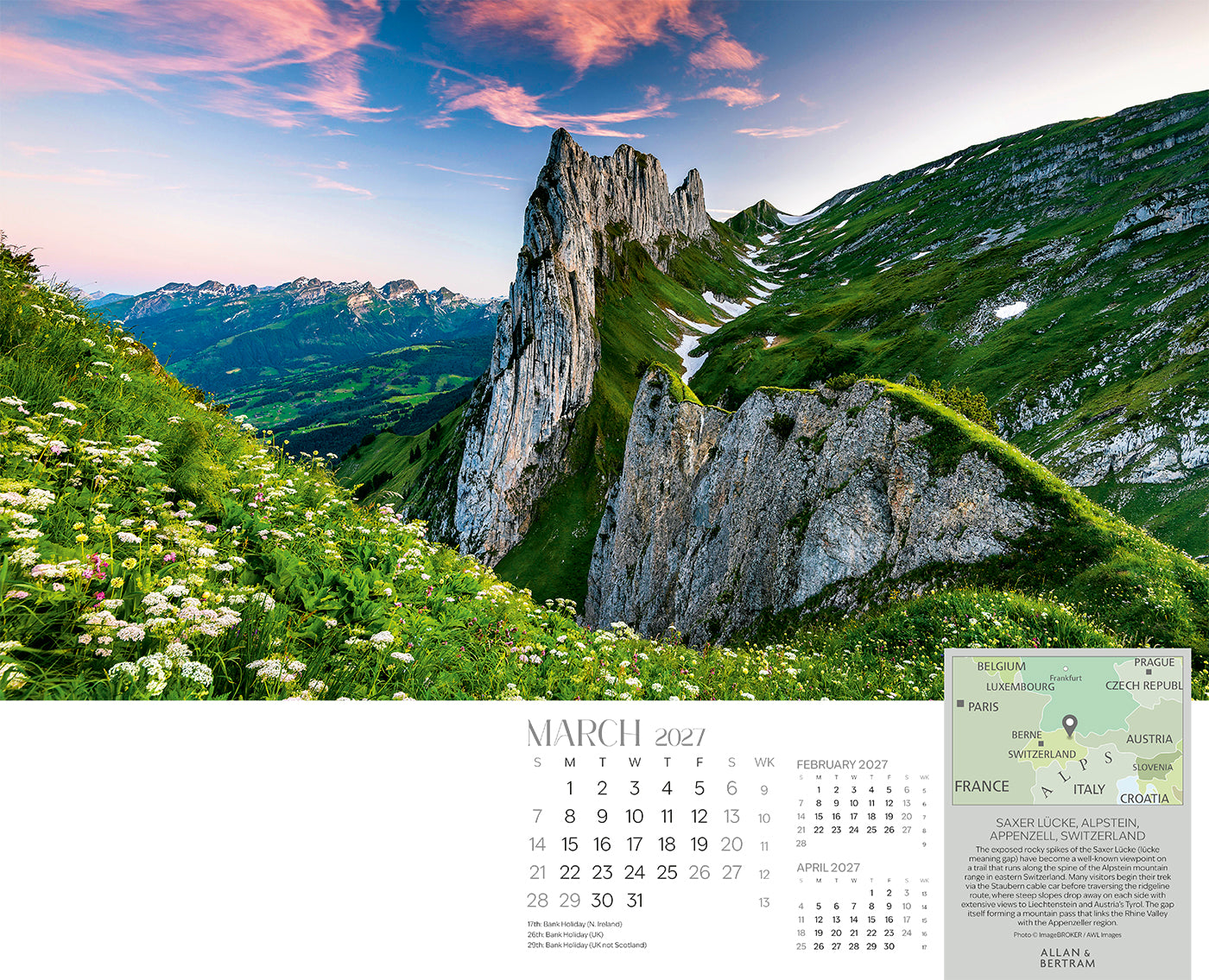 The Grand Tour Wall Calendar
