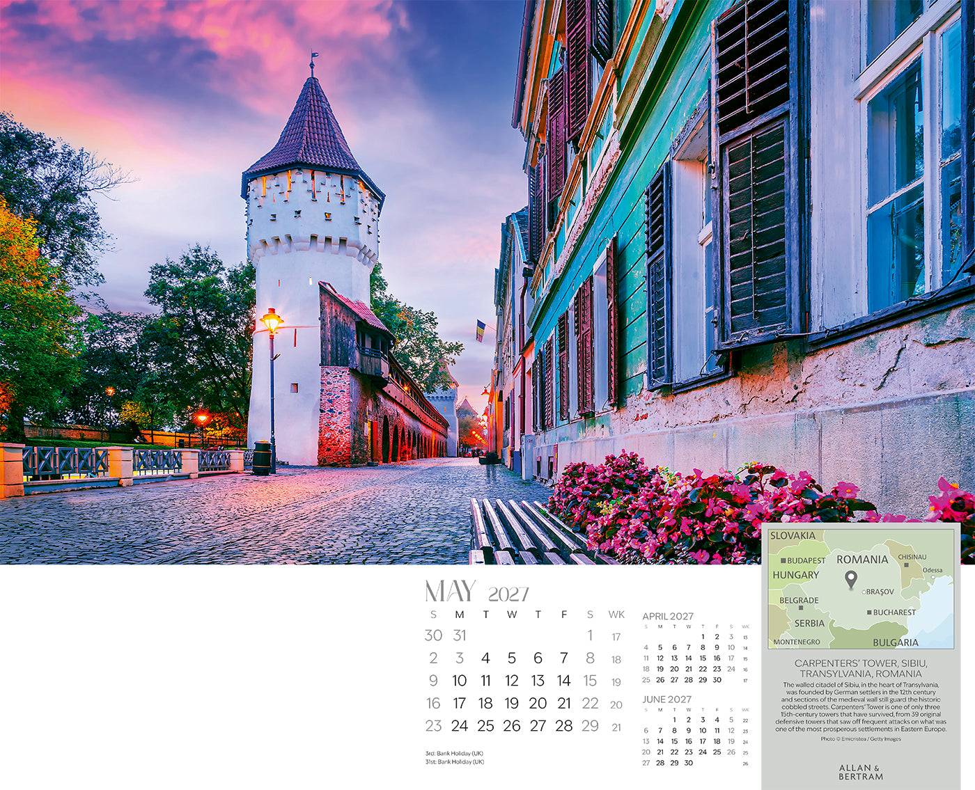 The Grand Tour Wall Calendar
