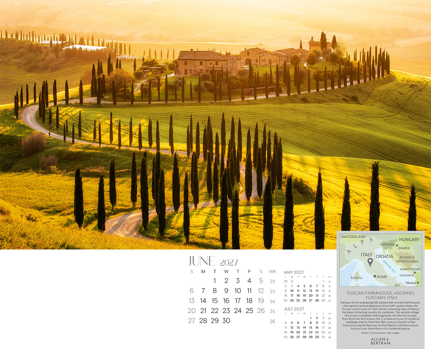The Grand Tour Wall Calendar