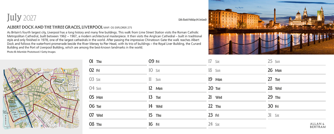Great Britain Desk Calendar