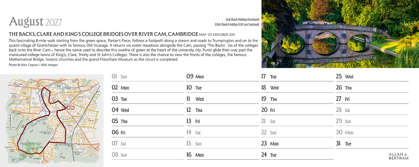 Great Britain Desk Calendar