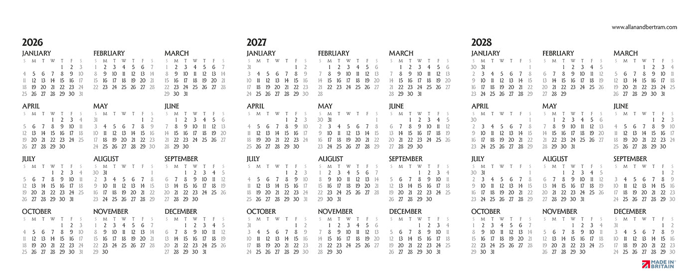 Great Britain Desk Calendar