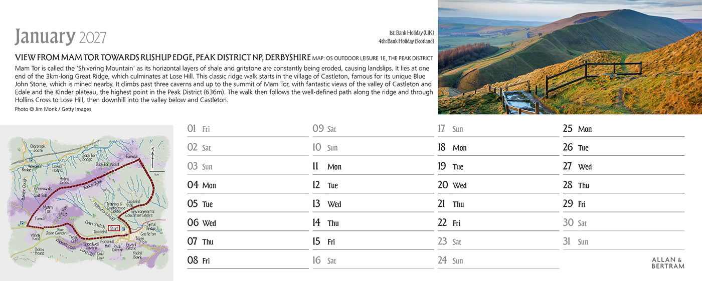 Great Britain Desk Calendar