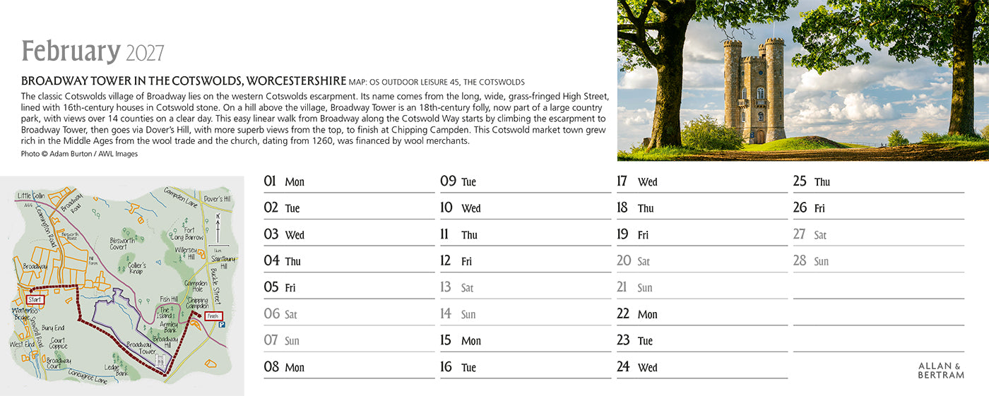 Great Britain Desk Calendar