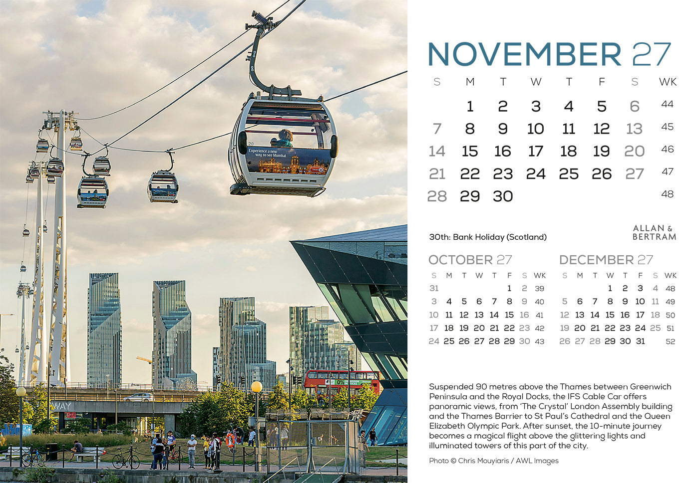 London Midi Desk Calendar
