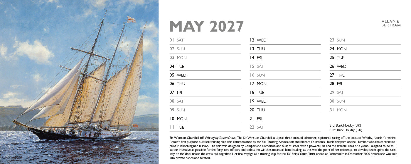 Maritime Gallery Desk Calendar