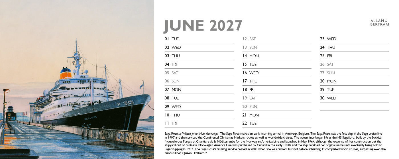 Maritime Gallery Desk Calendar