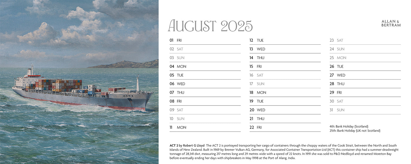 Maritime Gallery Desk Calendar