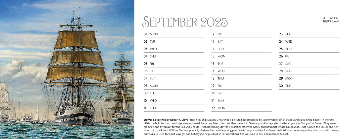 Maritime Gallery Desk Calendar