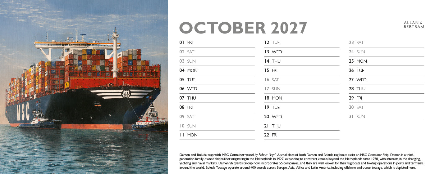 Maritime Gallery Desk Calendar