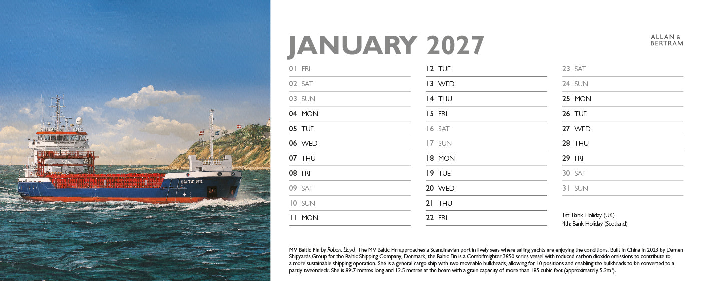 Maritime Gallery Desk Calendar