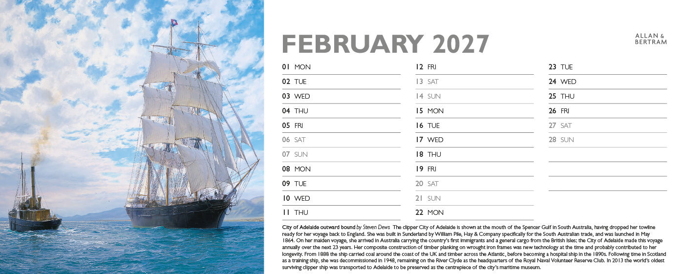 Maritime Gallery Desk Calendar