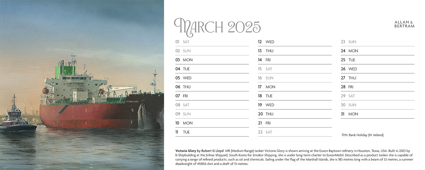 Maritime Gallery Desk Calendar