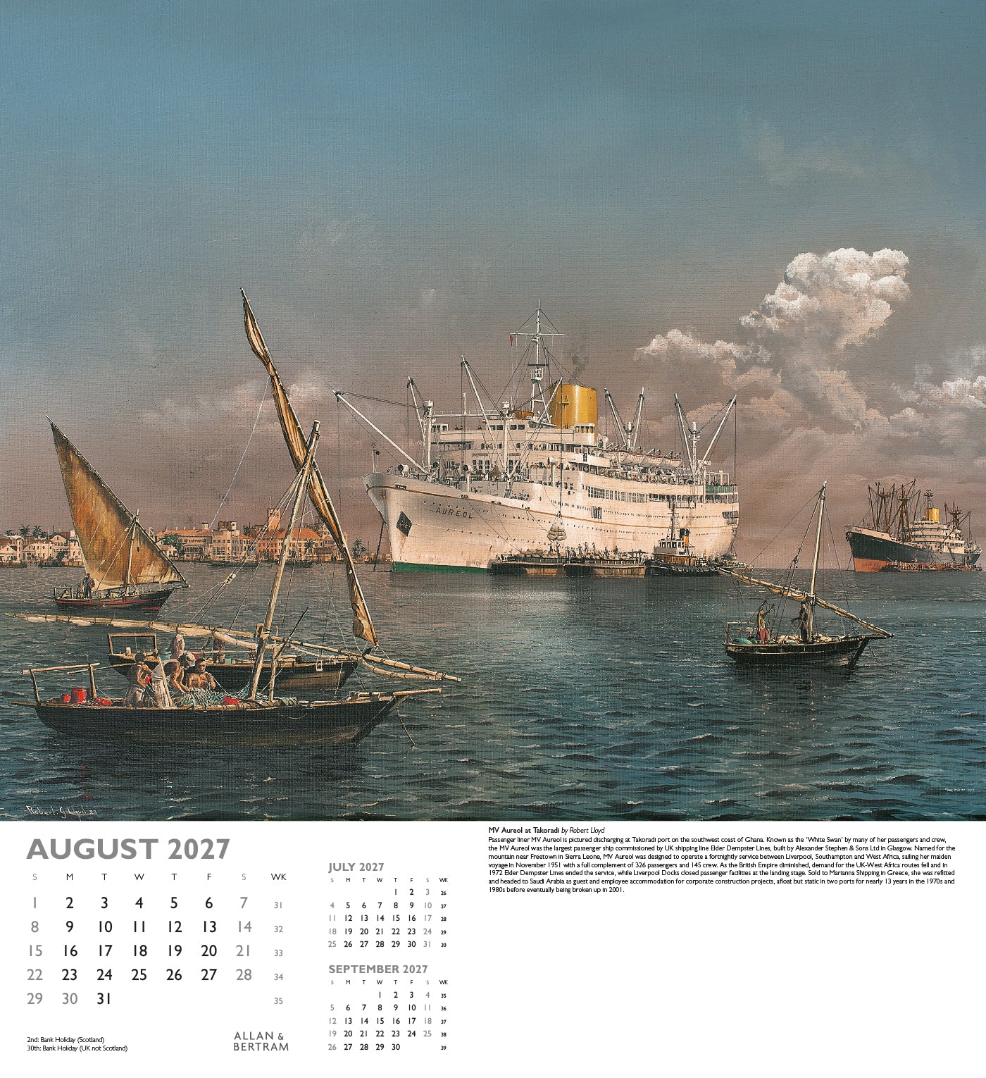 Maritime Gallery Wall Calendar