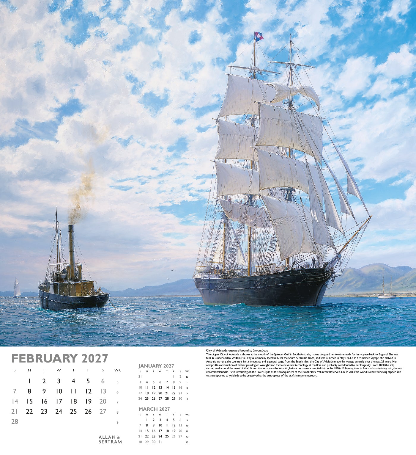 Maritime Gallery Wall Calendar