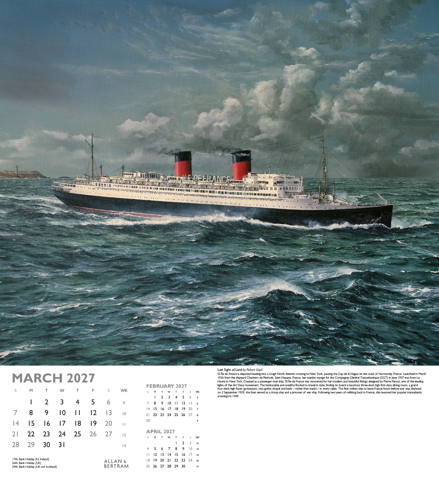 Maritime Gallery Wall Calendar
