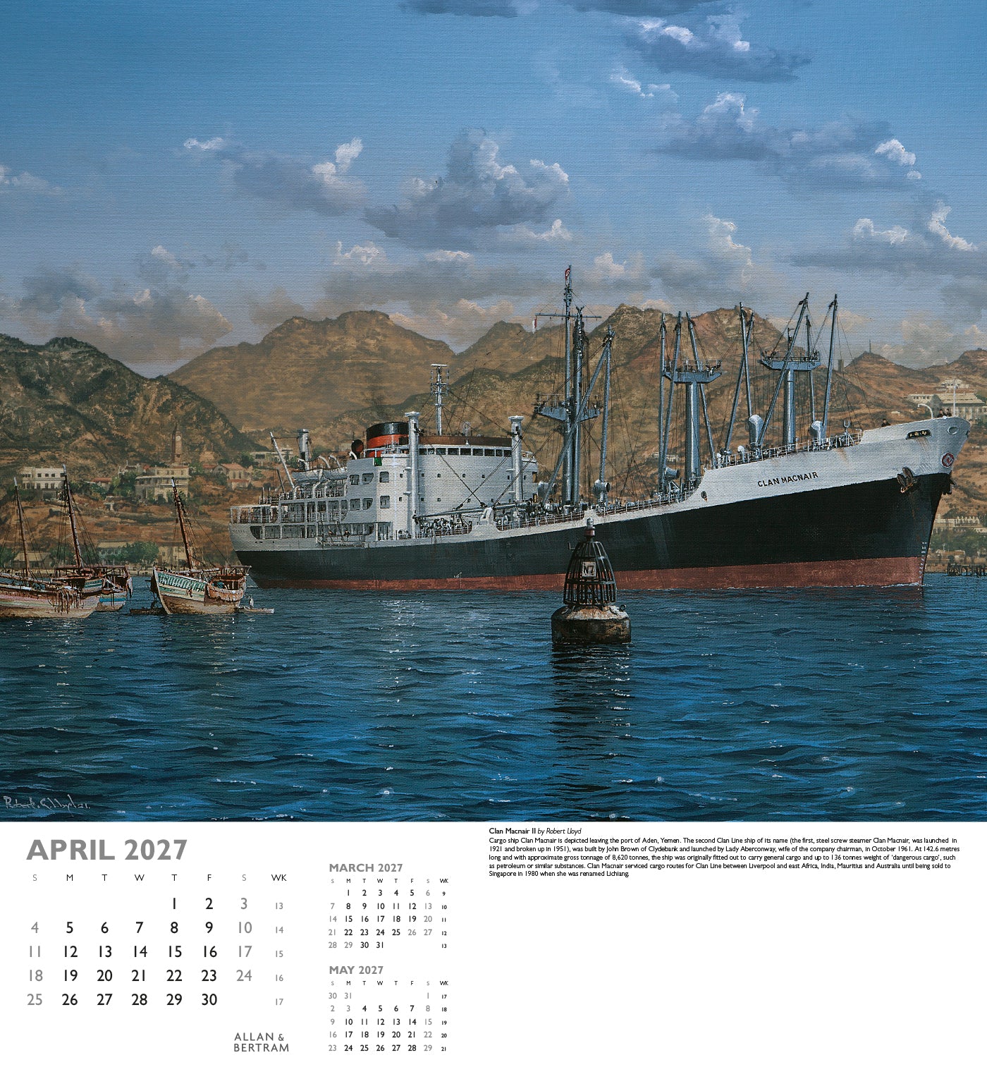 Maritime Gallery Wall Calendar
