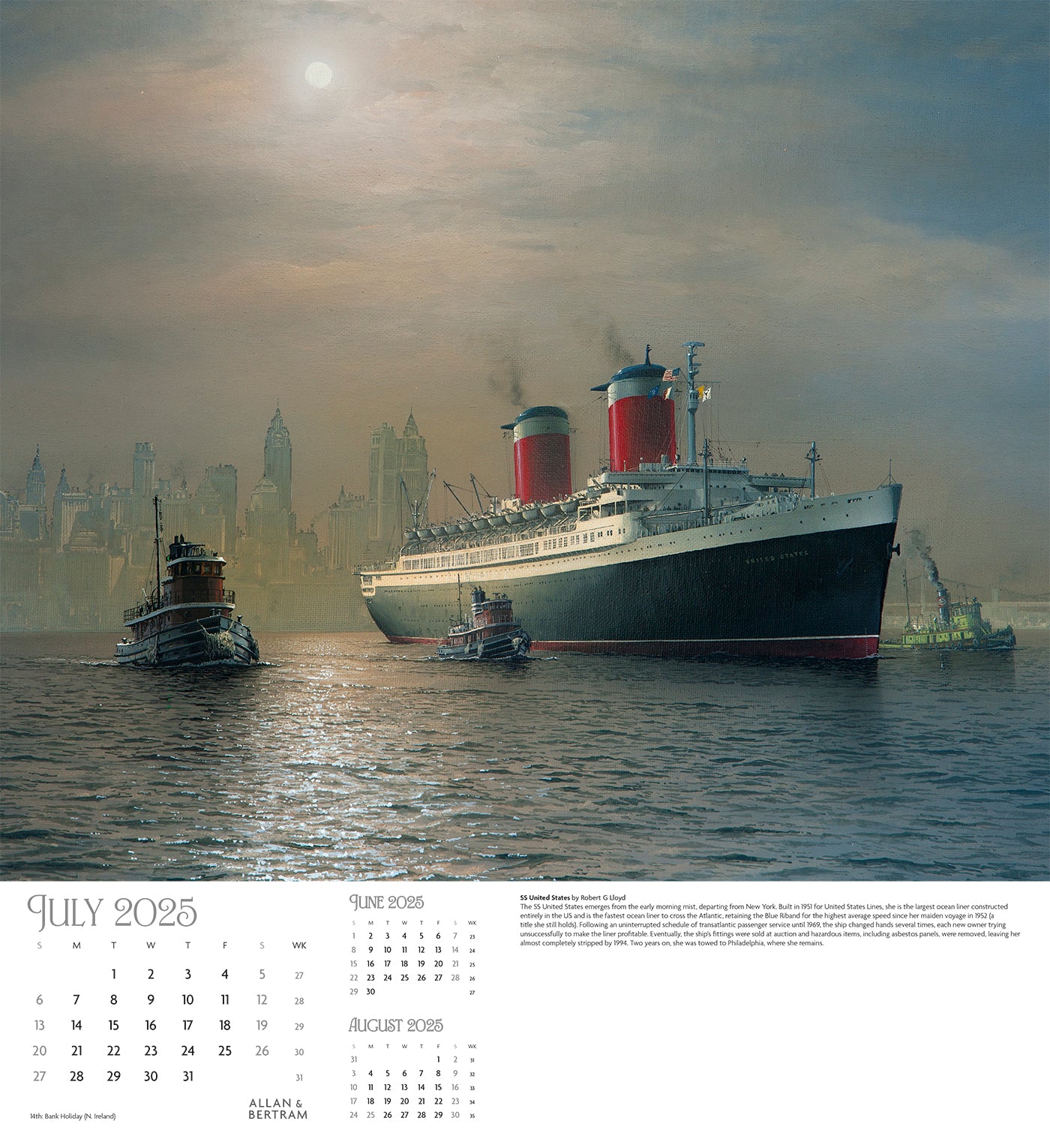 Maritime Gallery Wall Calendar