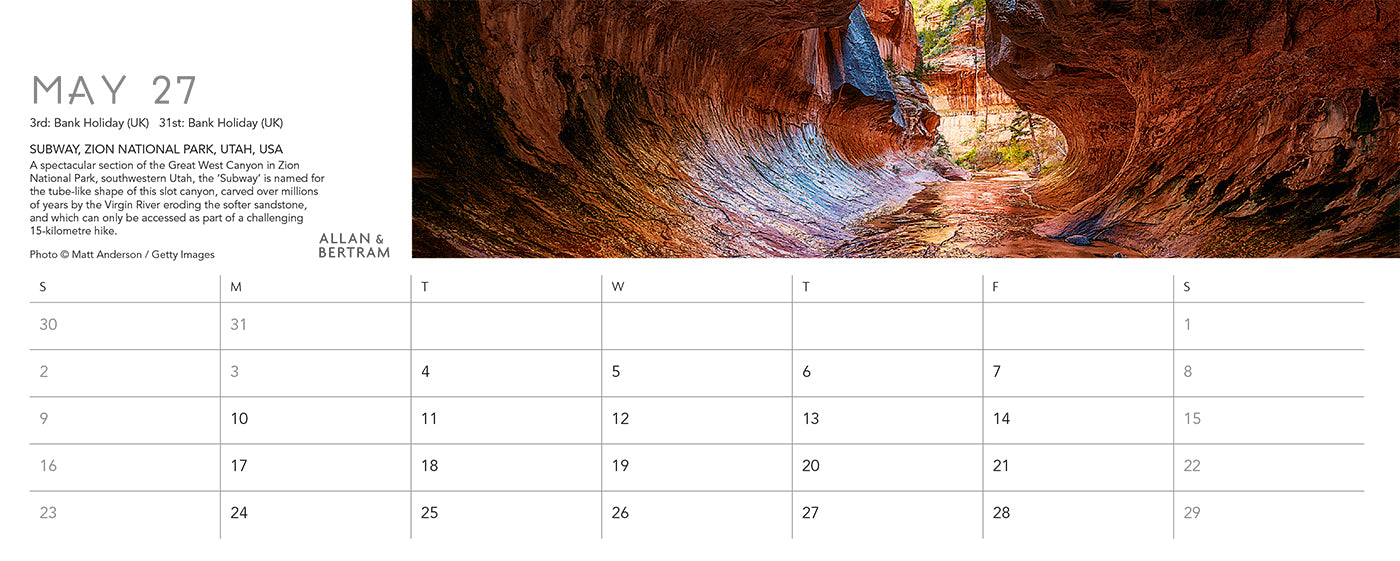 Nature's Architecture Desk Calendar