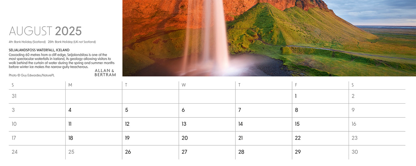 Nature's Architecture Desk Calendar