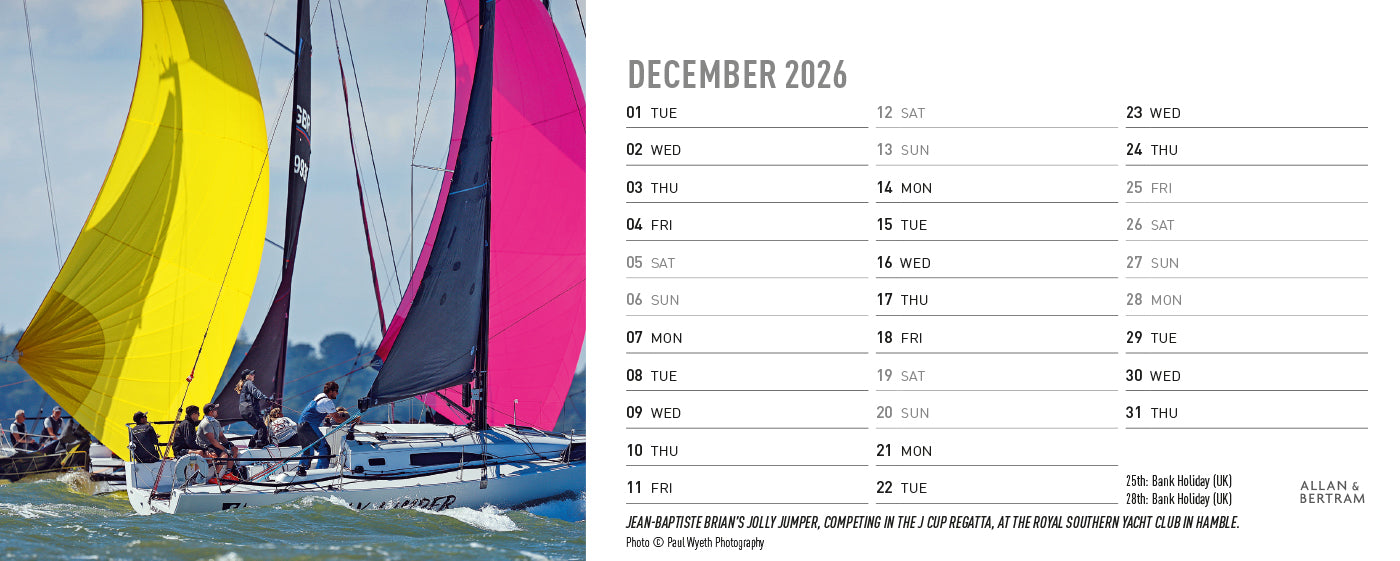 Sailpower Desk Calendar