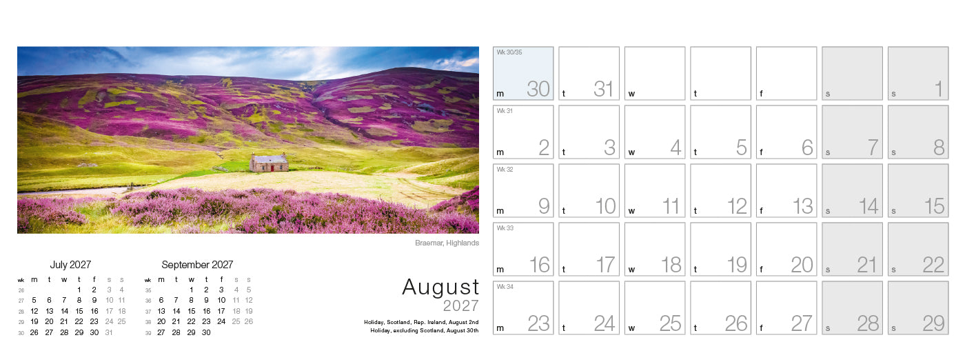 Spirit of Scotland Desk Calendar