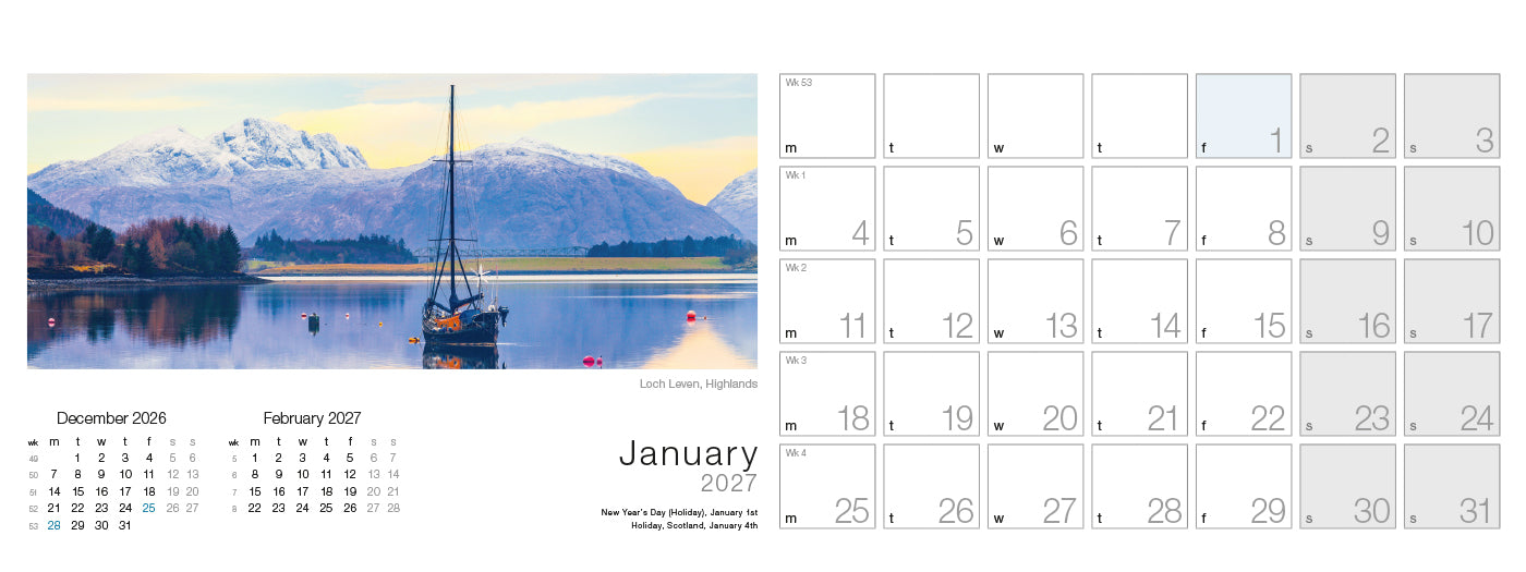 Spirit of Scotland Desk Calendar