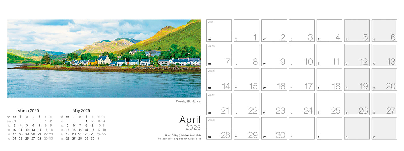 Spirit of Scotland Desk Calendar