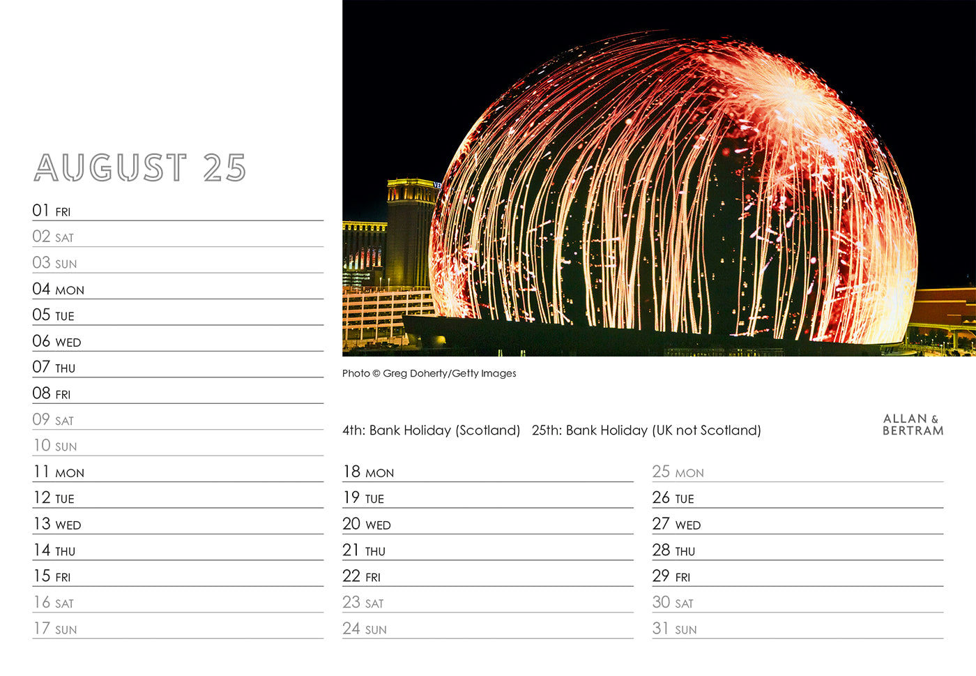 State of the Art Midi Desk Calendar