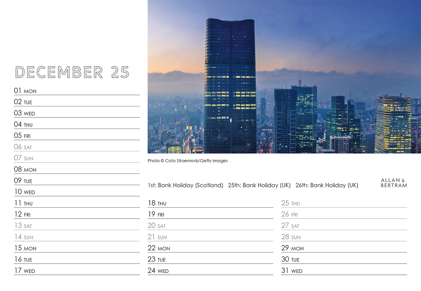 State of the Art Midi Desk Calendar