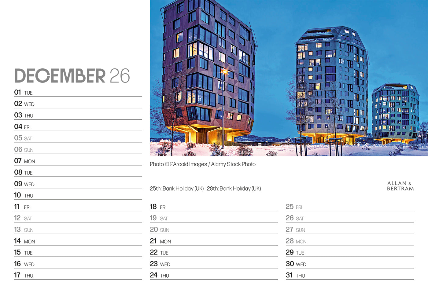 State of the Art Midi Desk Calendar