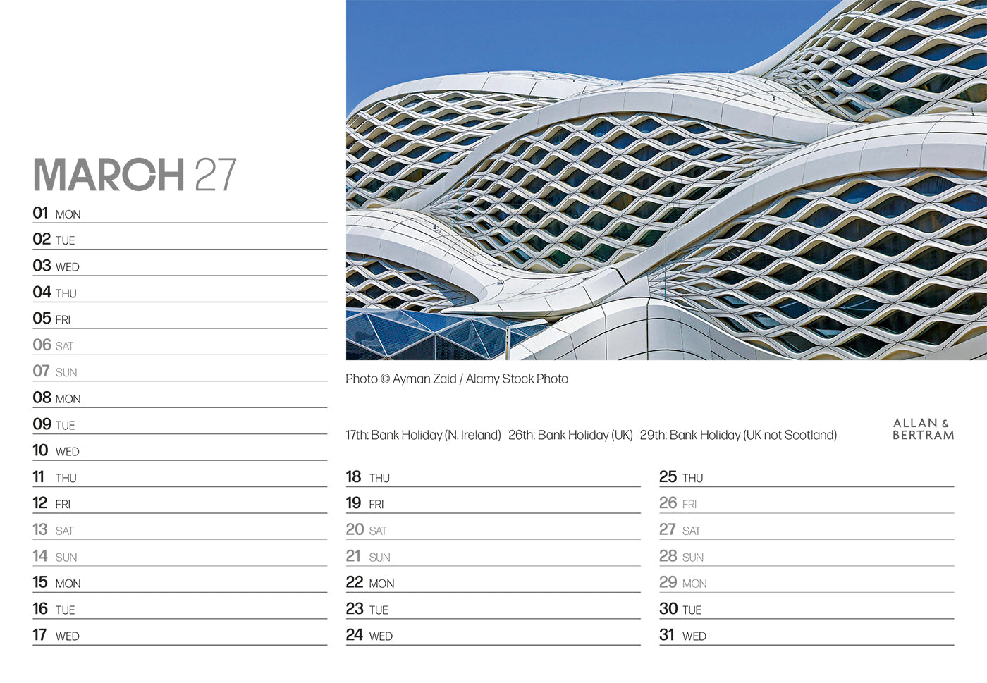 State of the Art Midi Desk Calendar