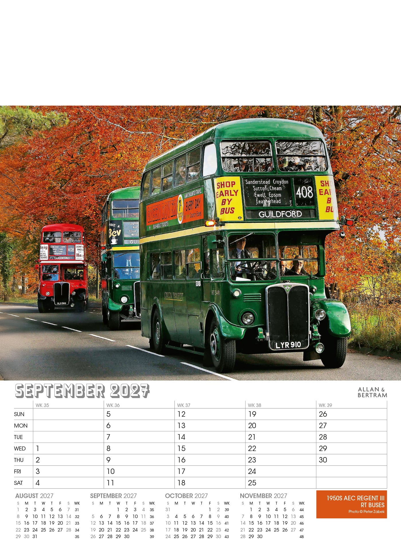 Vintage Power Junior Wall Calendar