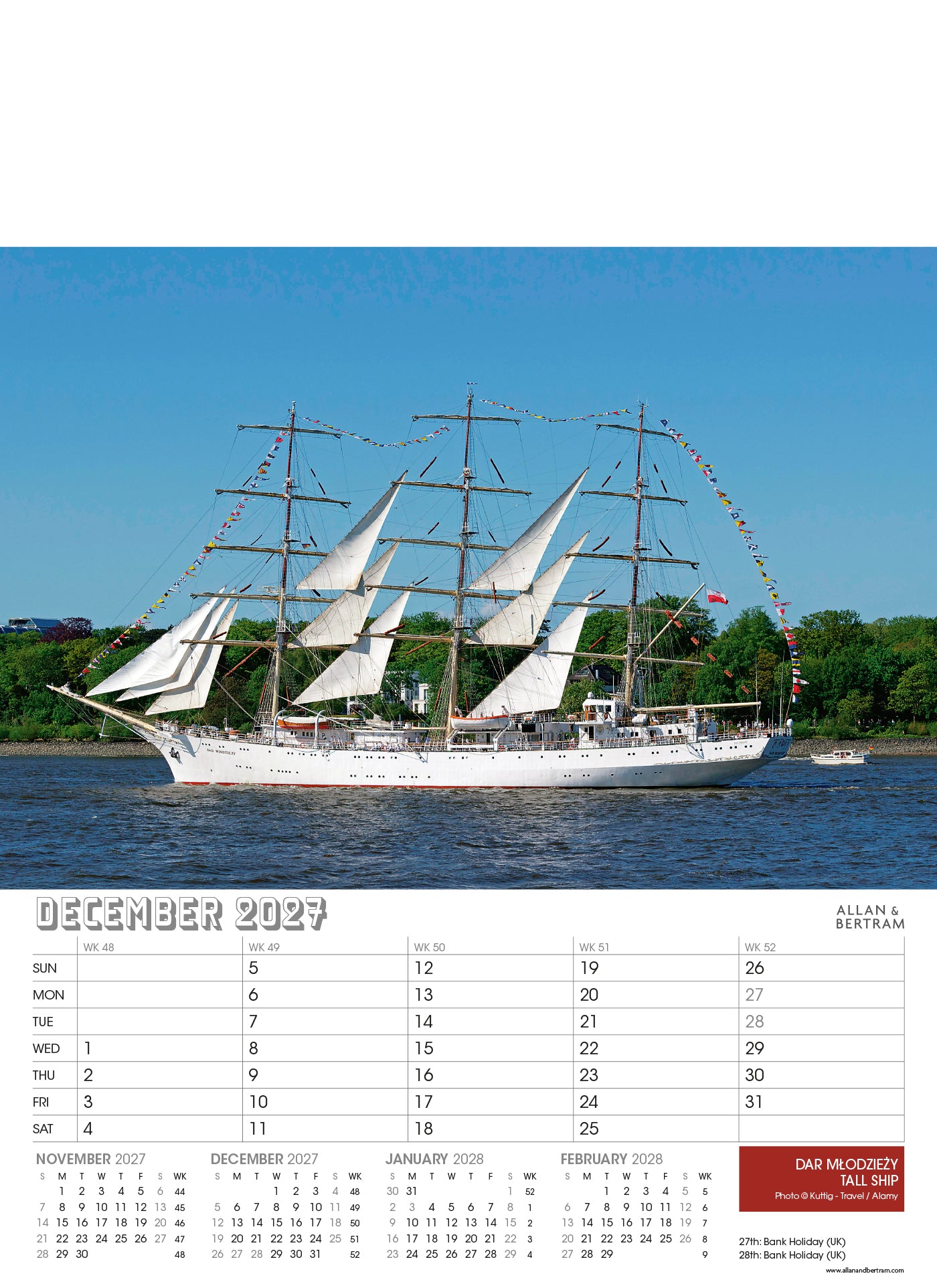 Vintage Power Junior Wall Calendar