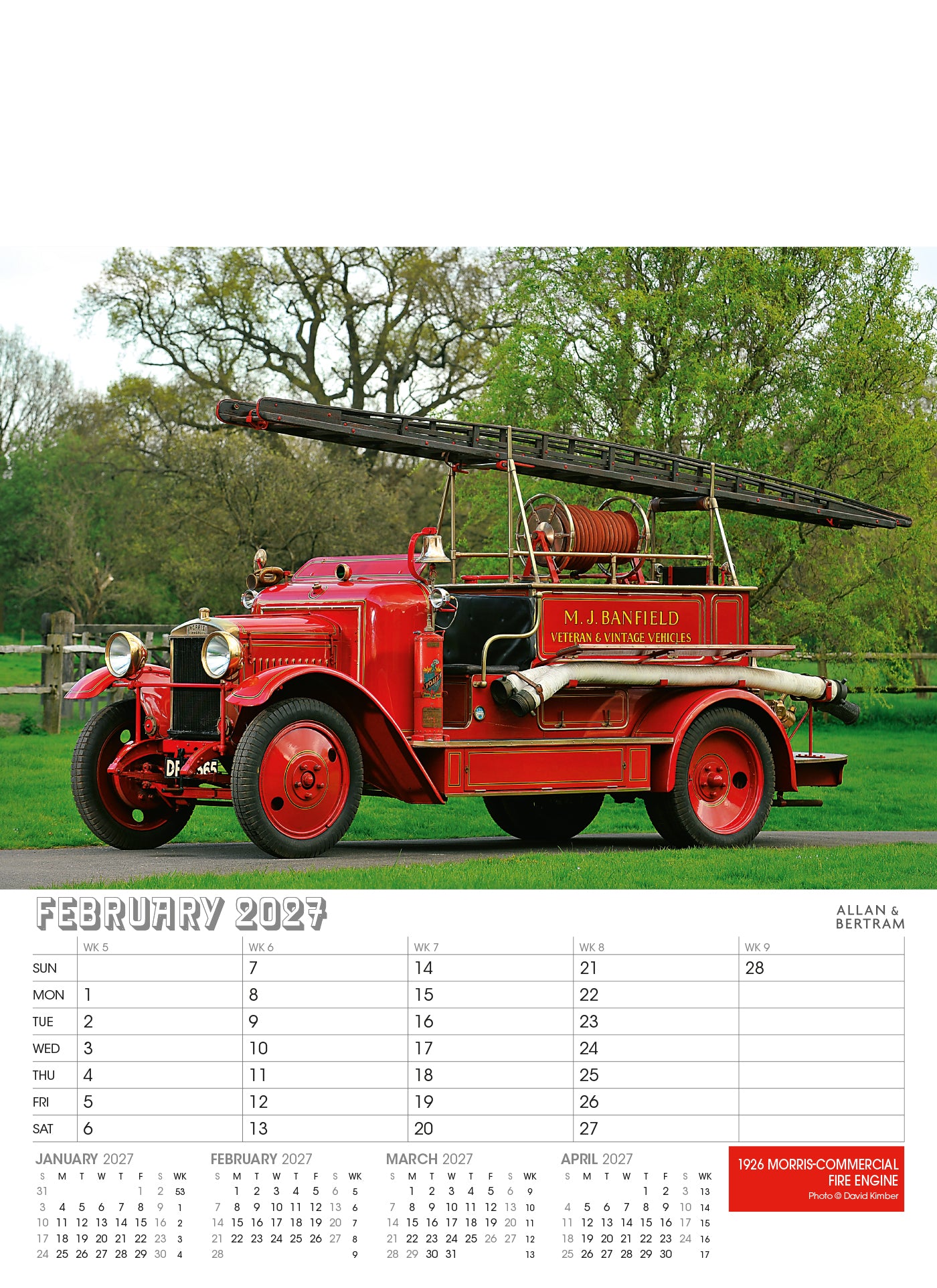 Vintage Power Junior Wall Calendar