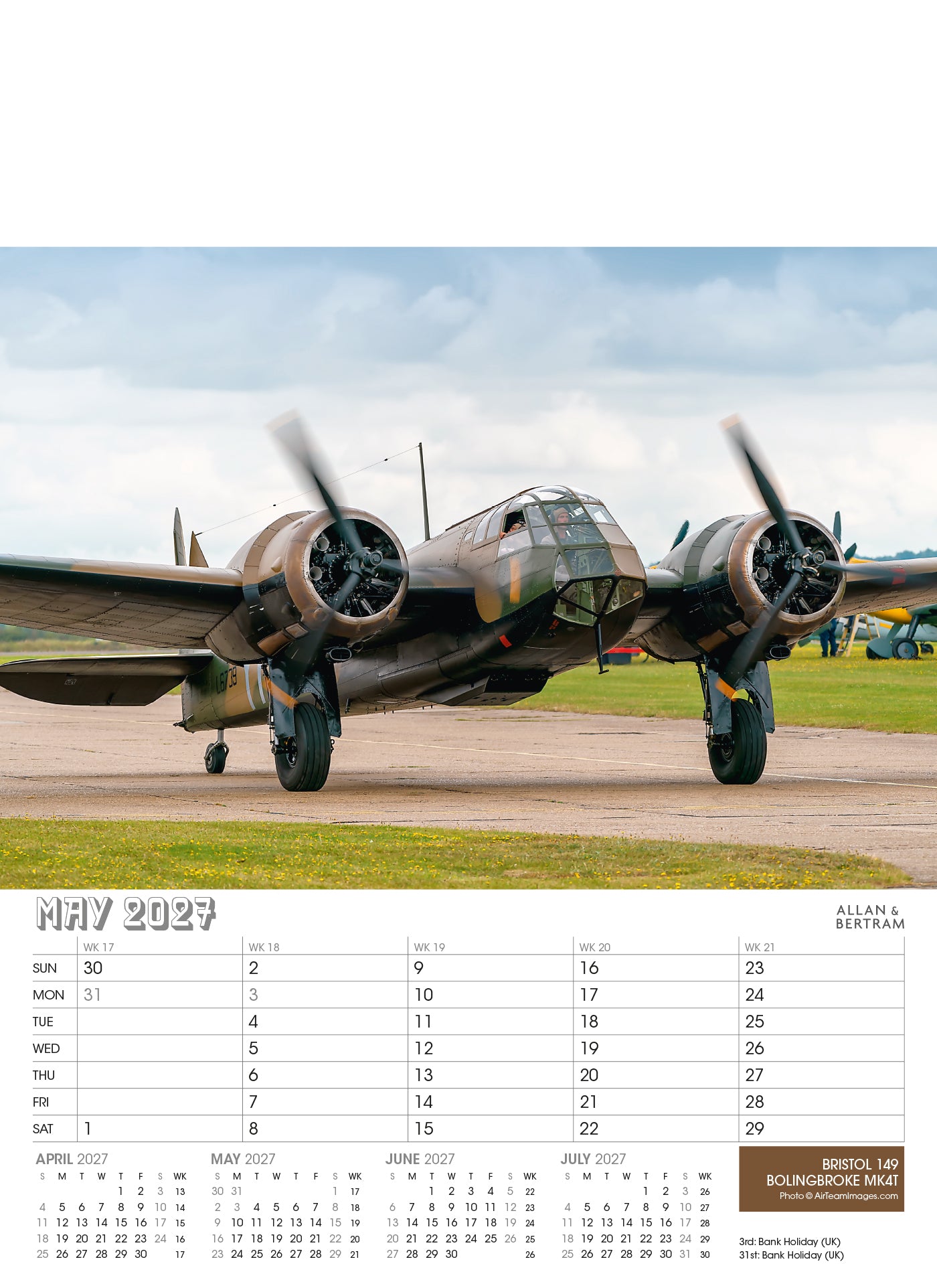 Vintage Power Junior Wall Calendar