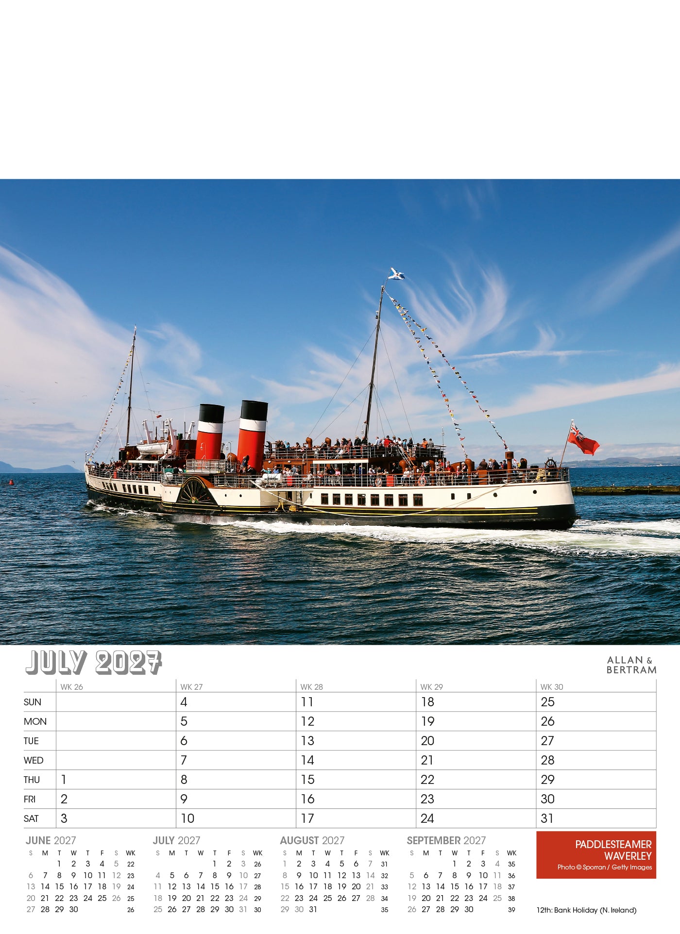 Vintage Power Junior Wall Calendar