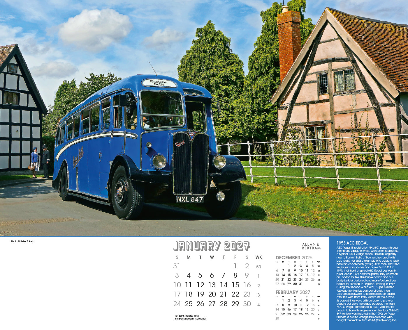 Vintage Power Wall Calendar