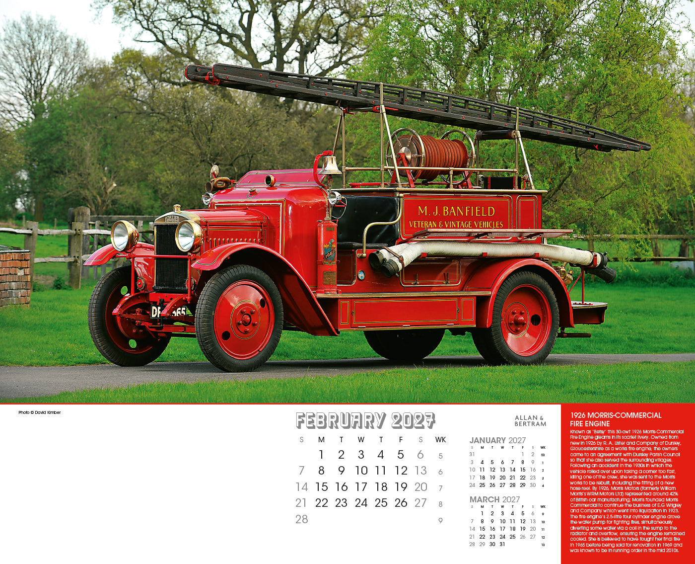 Vintage Power Wall Calendar